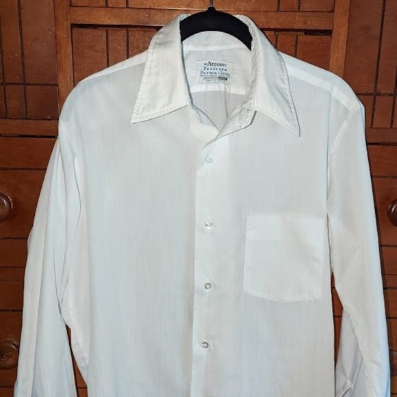 20% OFF Vintage 1970s White French Cuffed Arrow Shirt – Size 15 - Picture 1 of 5